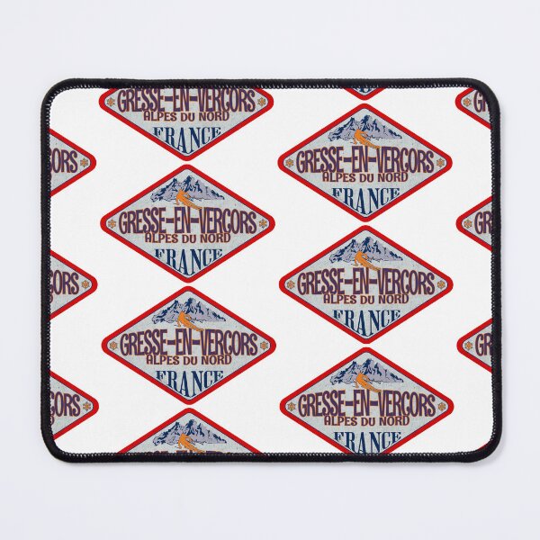 Item preview, Gresse-en-Vercors, Alpes du Nord, France, Vintage skiing badge design designed and sold by Wanderful-roads.