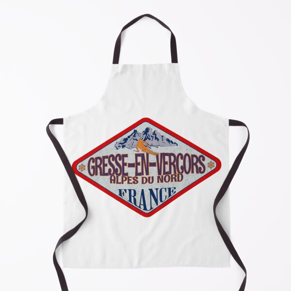 Item preview, Gresse-en-Vercors, Alpes du Nord, France, Vintage skiing badge design designed and sold by Wanderful-roads.