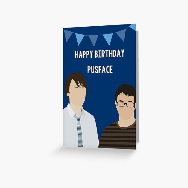 pusface. Greeting Card