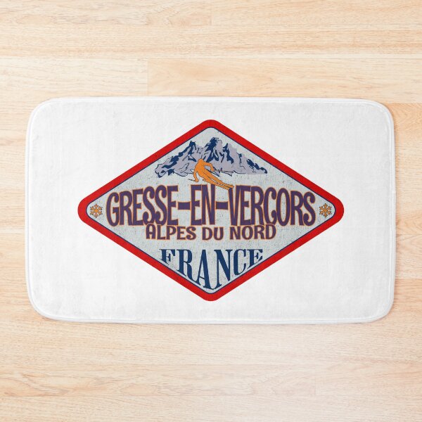 Item preview, Gresse-en-Vercors, Alpes du Nord, France, Vintage skiing badge design designed and sold by Wanderful-roads.