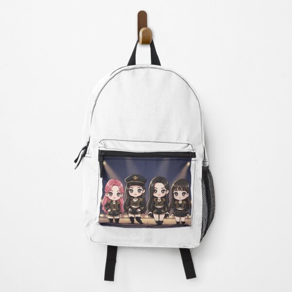 Item preview, Chibi Aespa Girl Group Illustration | Cute Black & Gold Stage Outfit Art designed and sold by KryaArts27.