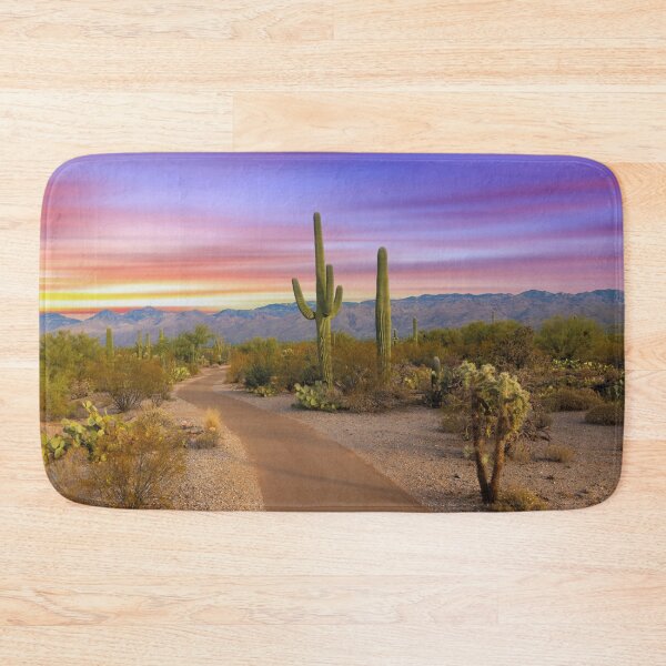 Item preview, Saguaro cacti desert panorama at sunset design designed and sold by Mauswohn.