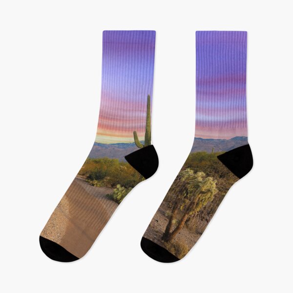 Item preview, Saguaro cacti desert panorama at sunset design designed and sold by Mauswohn.