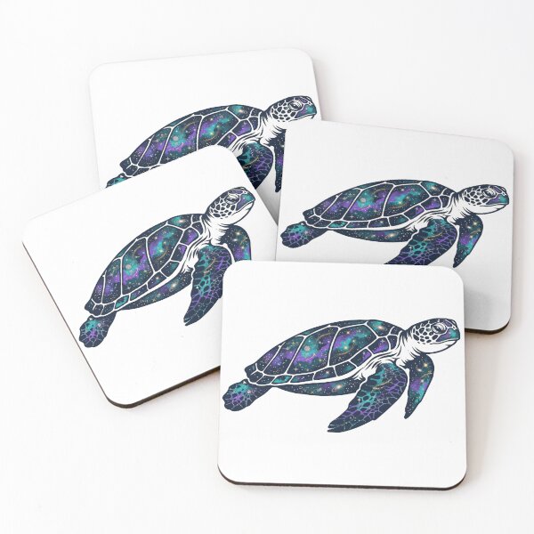 Item preview, Cosmic Galaxy Sea Turtle — Stellar Nebula in Blues and Purple designed and sold by zoughlal.