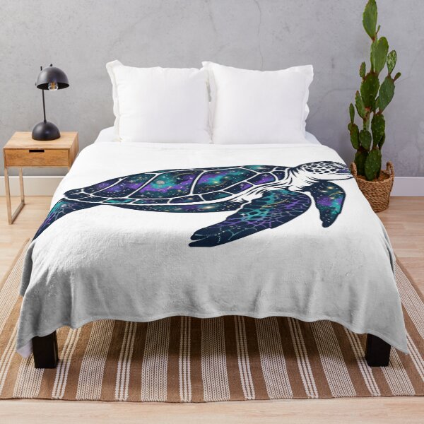 Item preview, Cosmic Galaxy Sea Turtle — Stellar Nebula in Blues and Purple designed and sold by zoughlal.