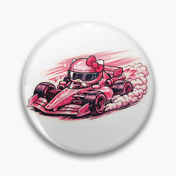 Item preview, Pink Kitty sticker in car racing mode! designed and sold by Racing Art Store 2025.