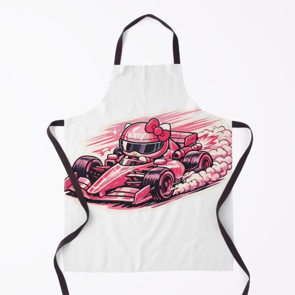Item preview, Pink Kitty sticker in car racing mode! designed and sold by Racing Art Store 2025.