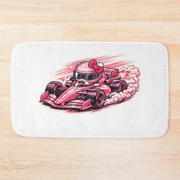 Artikelvorschau, Pink Kitty-Aufkleber im Autorennmodus! entworfen und verkauft von Racing Art Store 2025.