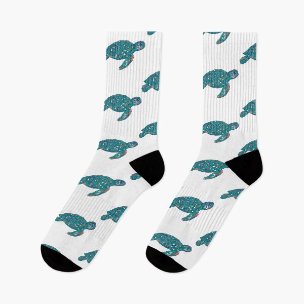 Item preview, Geometric Mosaic Sea Turtle — Polygonal Tiles in Teal and Coral designed and sold by zoughlal.