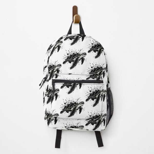 Item preview, Ink Splash Sea Turtle — Bold Black on White designed and sold by zoughlal.