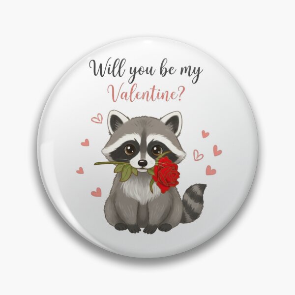 Item preview, Racoon Will you be my valentine designed and sold by BlueBerryBooze.
