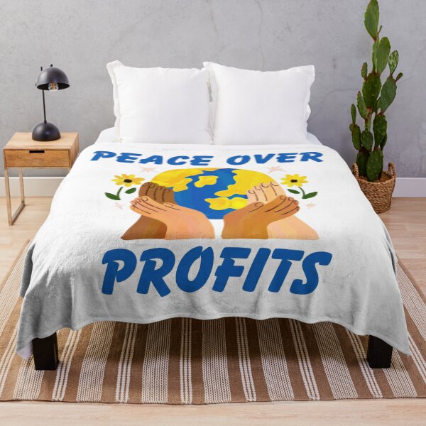 Item preview, Peace Over Profits Anti War Humanitarian Activism Art designed and sold by FreedomAndLove.