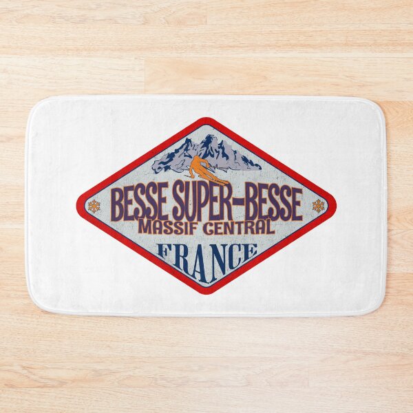 Item preview, Besse Super-Besse, Massif Central, France, Vintage skiing badge design designed and sold by Wanderful-roads.