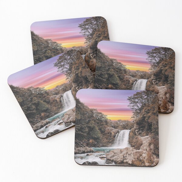 Item preview, Taupo Waterfall Panorama at Magical Sunset Design designed and sold by Mauswohn.