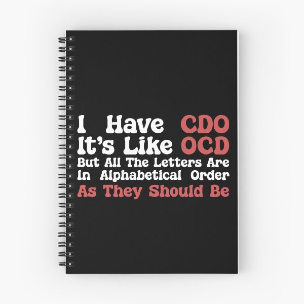 Item preview, I Have CDO Funny OCD Alphabetical Order Retro Neurodivergent Joke designed and sold by Dolphin Graphic.