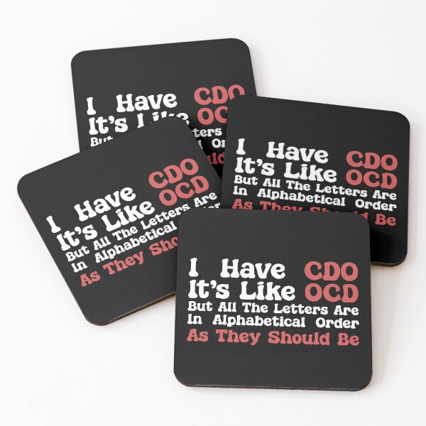 Item preview, I Have CDO Funny OCD Alphabetical Order Retro Neurodivergent Joke designed and sold by Dolphin Graphic.