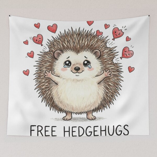 Item preview, Free Hedgehugs - Funny Irony Love designed and sold by Petzzz.