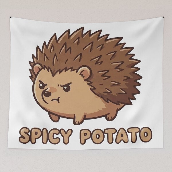 Item preview, The Forbidden Potato - Spiky Vegetable Meme designed and sold by Petzzz.