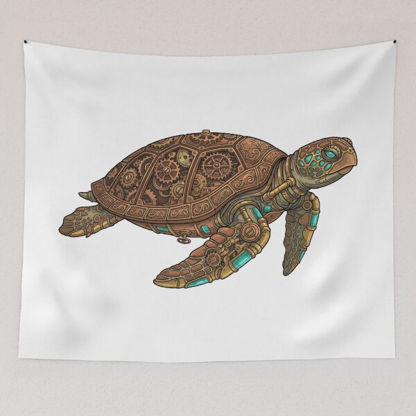Item preview, Steampunk Sea Turtle — Brass Gears and Clockwork designed and sold by zoughlal.