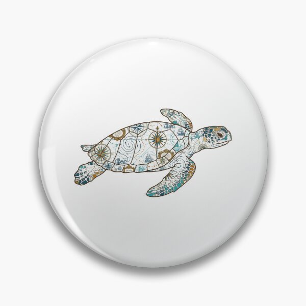 Item preview, Vintage Map Sea Turtle — Nautical Cartography and Compass designed and sold by zoughlal.