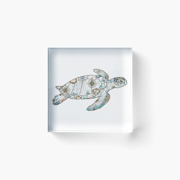 Item preview, Vintage Map Sea Turtle — Nautical Cartography and Compass designed and sold by zoughlal.