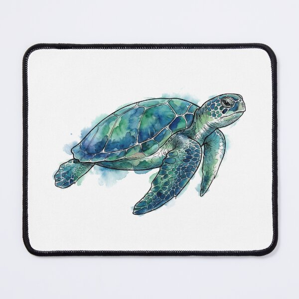 Item preview, Watercolor and Ink Sea Turtle — Balanced Line and Wash designed and sold by zoughlal.