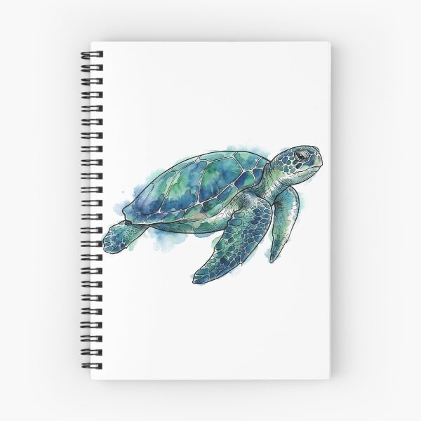 Item preview, Watercolor and Ink Sea Turtle — Balanced Line and Wash designed and sold by zoughlal.