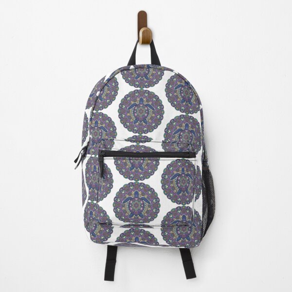 Item preview, Mandala Sea Turtle — Intricate Sacred Geometry in Purple and Gold designed and sold by zoughlal.