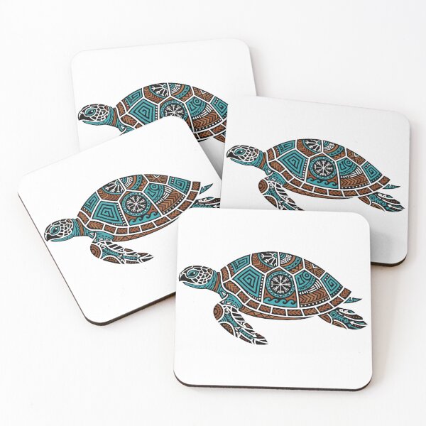 Item preview, Tribal Pattern Sea Turtle — Geometric Lines and Symbols designed and sold by zoughlal.