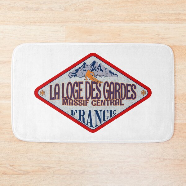 Item preview, La Loge des Gardes, Massif Central, France, Vintage skiing badge design designed and sold by Wanderful-roads.