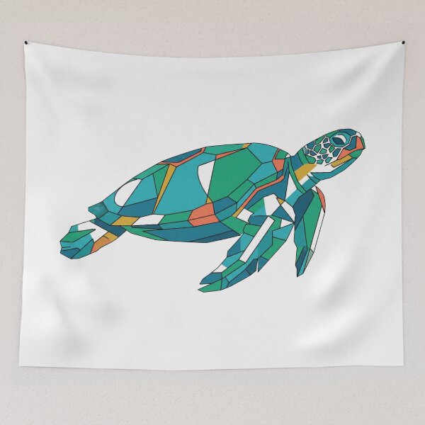 Item preview, Abstract Sea Turtle — Cubist Geometric Fragments designed and sold by zoughlal.