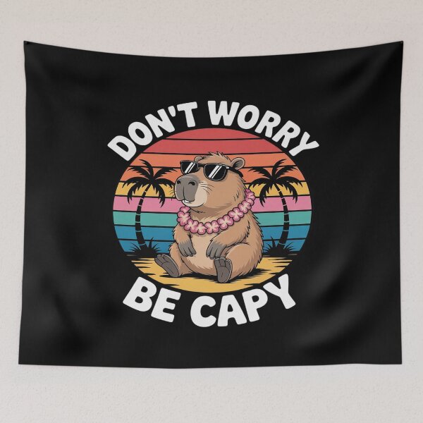 Item preview, Cute Capybara Don't Worry Be Capy designed and sold by Tatianamiobi.