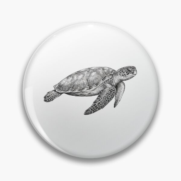 Item preview, Fine Ink Sea Turtle — Crosshatch and Stipple Detail designed and sold by zoughlal.