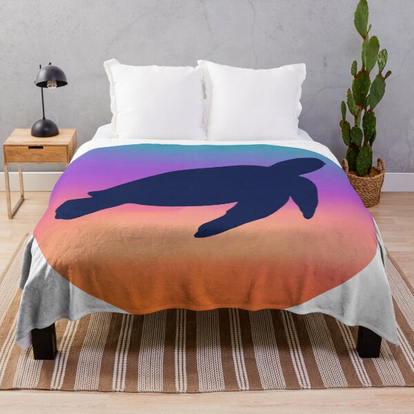 Item preview, Sunset Silhouette Sea Turtle — Romantic Gradient Sky designed and sold by zoughlal.