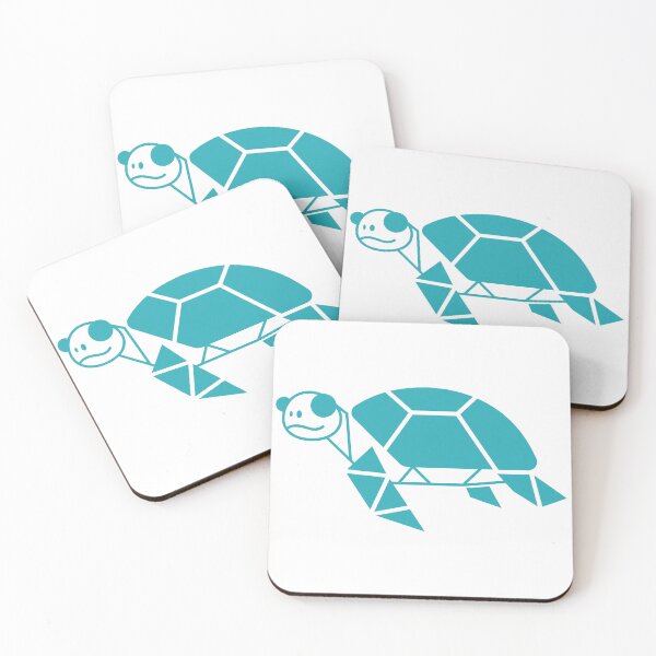 Item preview, Minimalist Geometric Sea Turtle — Clean Shapes in Teal designed and sold by zoughlal.