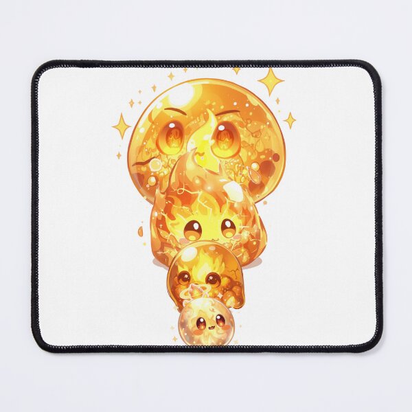 Item preview, Where Fire Breathes Life – Cute Elemental Fire Slime Family designed and sold by Monzora.