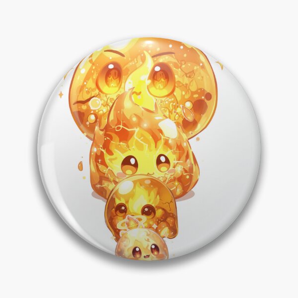Item preview, Where Fire Breathes Life – Cute Elemental Fire Slime Family designed and sold by Monzora.