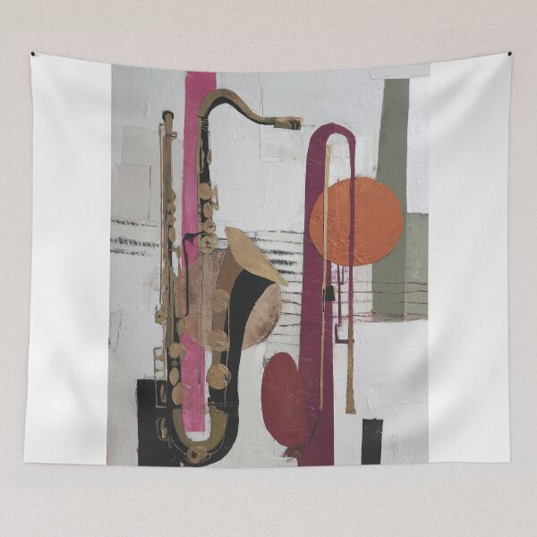 Item preview, Abstract saxophone and trumpet designed and sold by lautir.