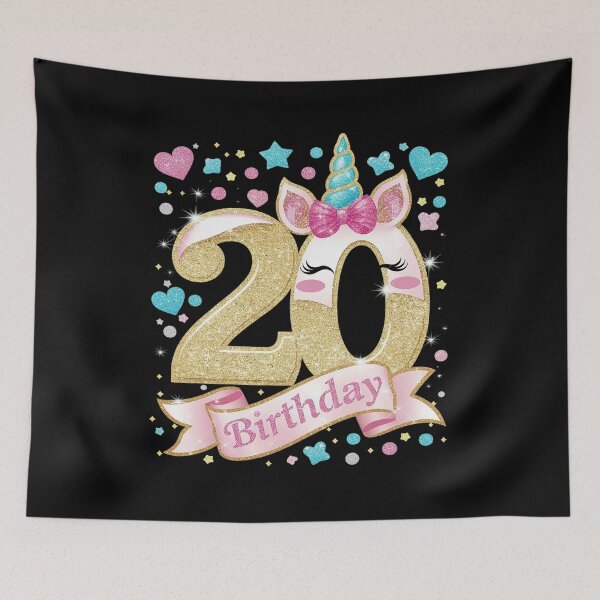 Item preview, 20 Years Old Girl Twentieth 20th Birthday Unicorn designed and sold by angolinnArt.
