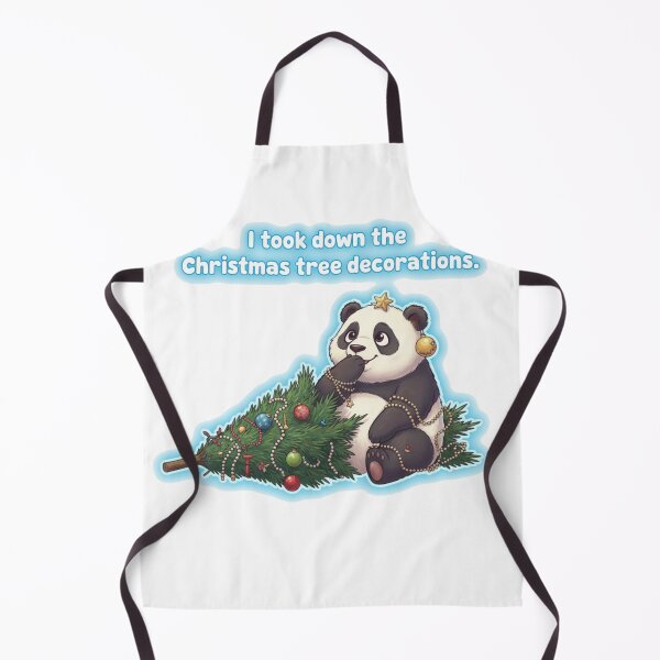 Item preview, Cute Panda Took Down the Christmas Tree Decorations – Funny Holiday Illustration designed and sold by Fun-and-joy.