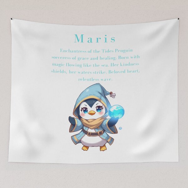 Item preview, Maris – Chibi Penguin Water Mage of Healing & Tides designed and sold by Monzora.