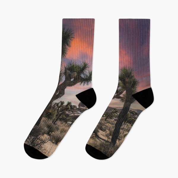 Item preview, Joshua Tree National Park panorama at fiery sunset designed and sold by Mauswohn.