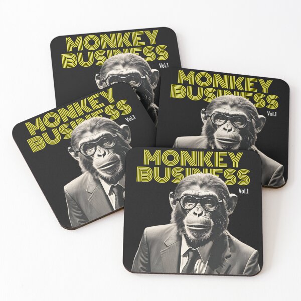 Item preview, Monkey Business Vol.1 | Yellow Neon Black Tee Vintage Chimp Suit designed and sold by SeNsArtGallery.