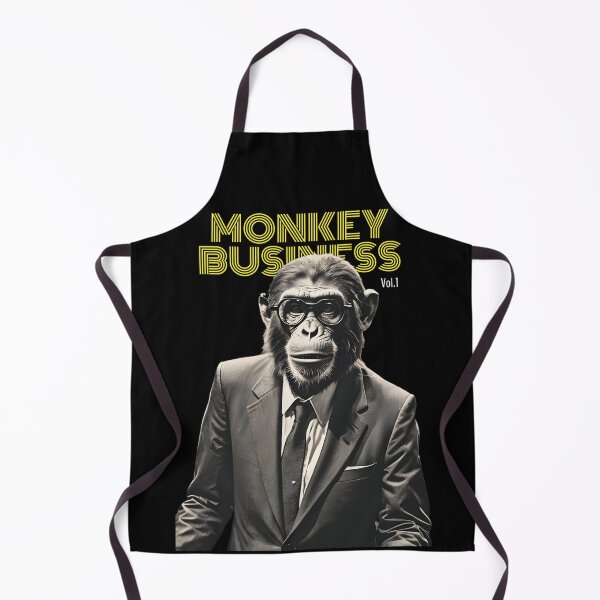Item preview, Monkey Business Vol.1 | Yellow Neon Black Tee Vintage Chimp Suit designed and sold by SeNsArtGallery.
