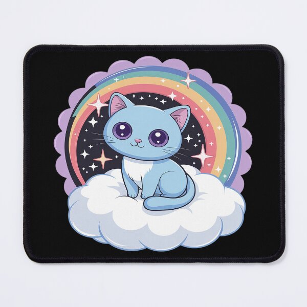 Item preview, Cute Cat On A Cloud With Rainbow designed and sold by Tatianamiobi.