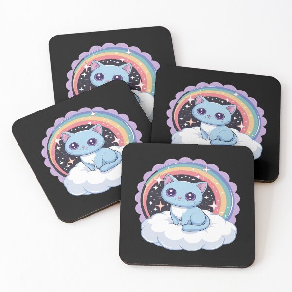 Item preview, Cute Cat On A Cloud With Rainbow designed and sold by Tatianamiobi.