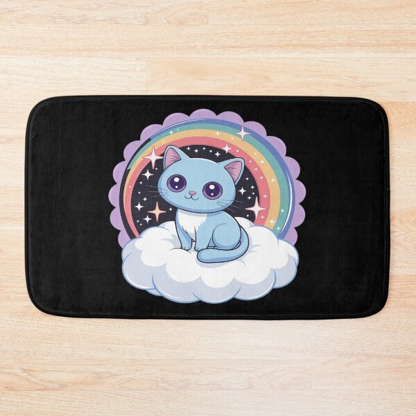 Item preview, Cute Cat On A Cloud With Rainbow designed and sold by Tatianamiobi.