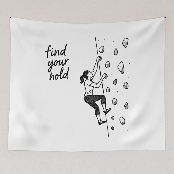 Item preview, Women's Bouldering Shirt – Find Your Hold Strong Woman designed and sold by Pineapple-Tree.