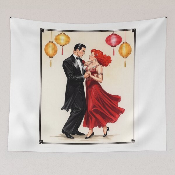 Item preview, Couple Dancing Valentines, Art Deco Style designed and sold by aykiradesigns.