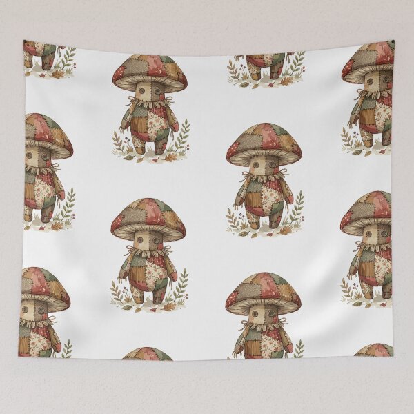Item preview, Magical Creatures: Canvas Mushroom Man designed and sold by bapupa.